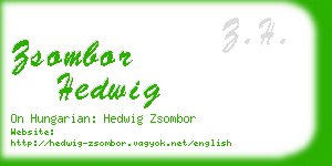 zsombor hedwig business card